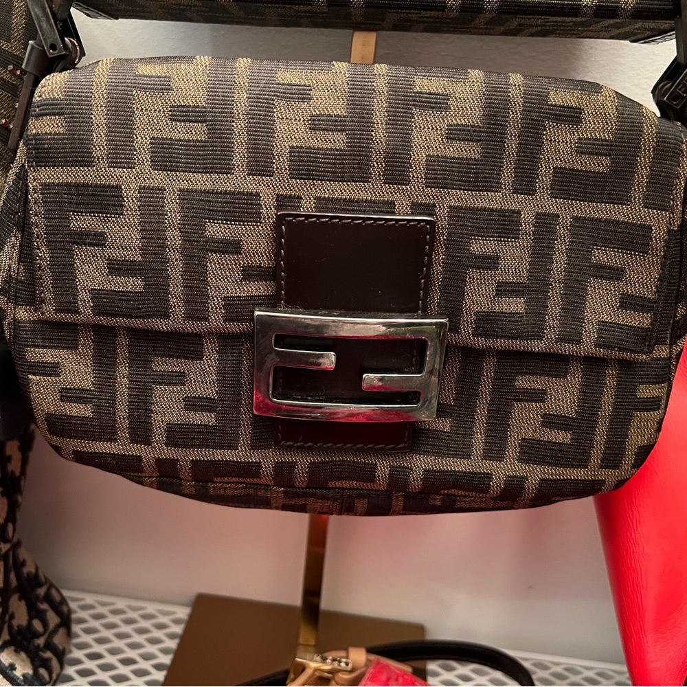 Fendi zucca print mini mamma baguette